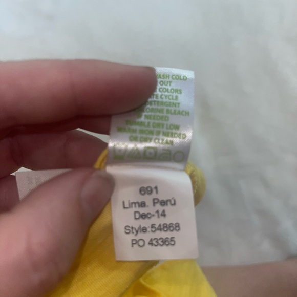 Lilly Pulitzer Shay Ruffled Tank Top Yellow Small - Picture 3 of 6